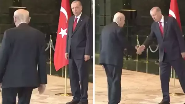 Cumhurbaşkanı Erdoğan’ın Bahçeli’ye gösterdiği nezaket tebrik törenine damga vurdu