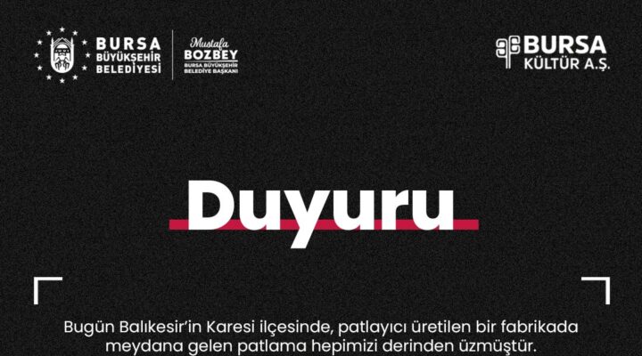 Bursa Yeni Yıl Meydanı’nda etkinlikler iptal