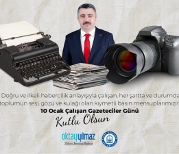 Başkan Yılmaz’dan 10 Ocak Çalışan Gazeteciler Günü mesajı