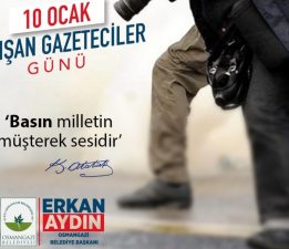 Erkan Aydın’dan ’10 Ocak Çalışan Gazeteciler Günü’ mesajı